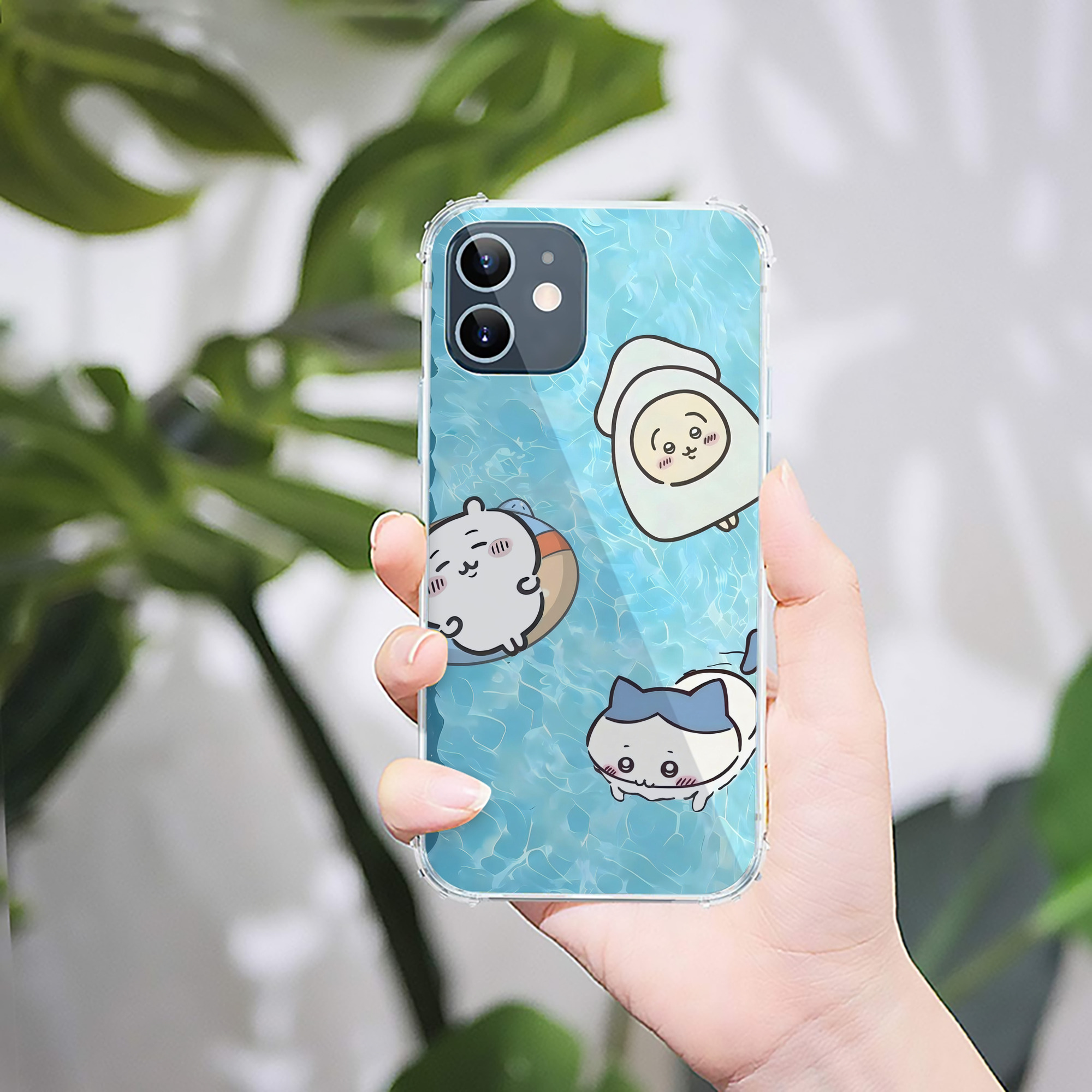 （画像用） ちいかわ Chii-kawa 【iPhone 12シリーズ対応】透明スマホケース（クリアソフトケース）